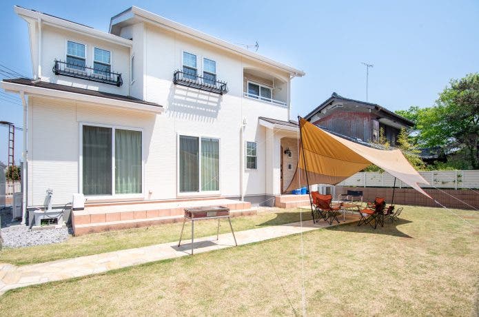 コンロの下にタイルを設置