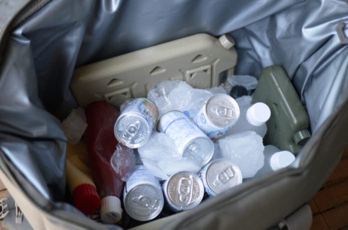 ソフトクーラーに入れた保冷剤