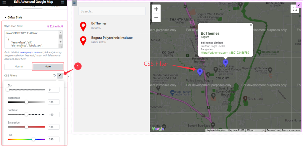 Gmap Style2 - BdThemes