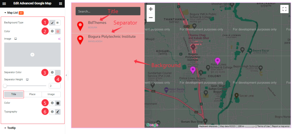 Map List1 - BdThemes