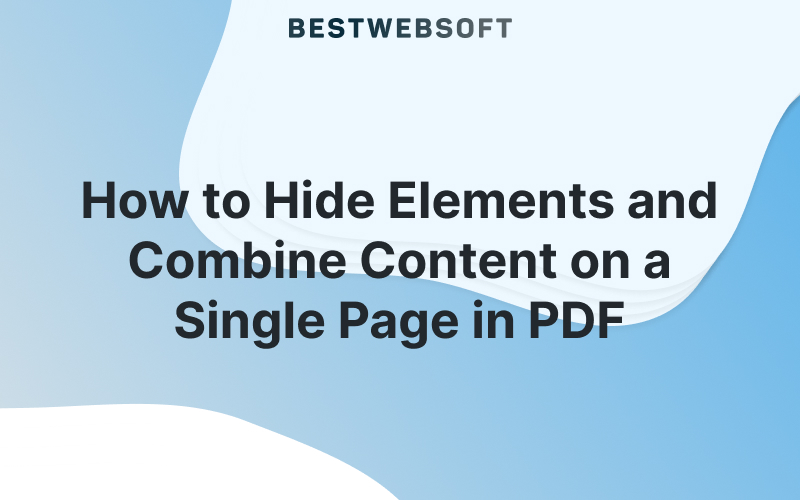 Hide Elements and Combine Content PDF