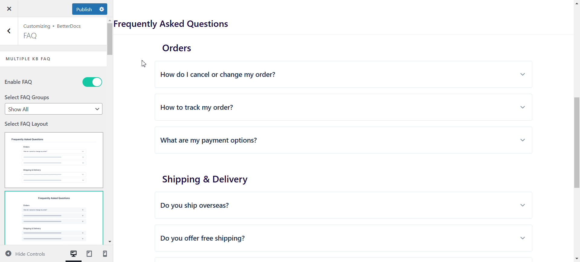 How To Configure BetterDocs FAQ Builder In WordPress? 10 Step 2: Customize The FAQ Builder 3