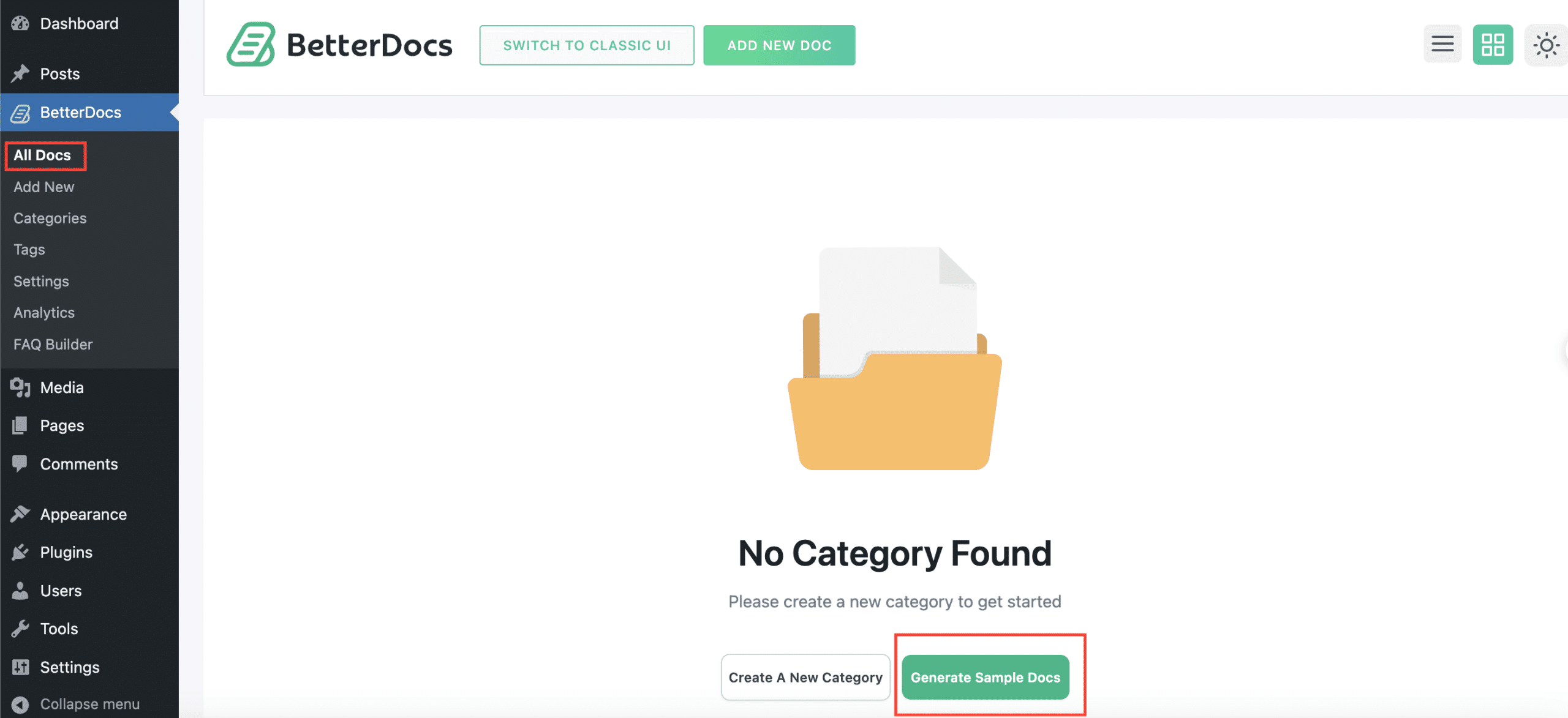 How To Generate Sample Data Using BetterDocs One Click Configuration 1 How To Generate Sample Data Using BetterDocs One Click Configuration