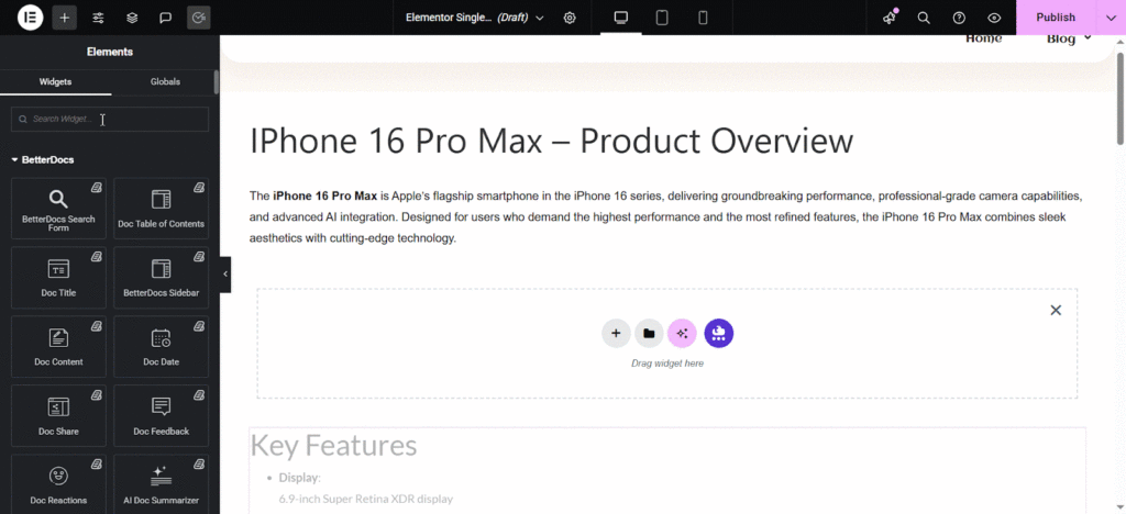 How to Configure AI Doc Summarizer for BetterDocs? 9 AI Doc Summarizer in Elementor