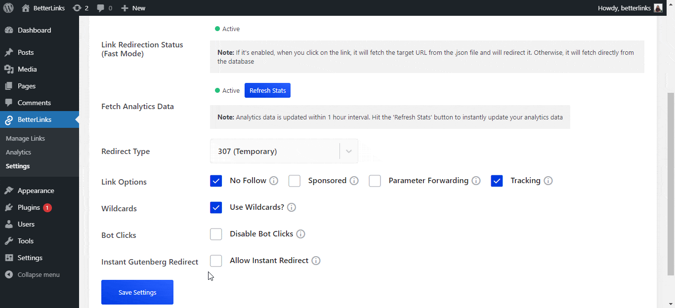 How To Use The Instant Redirect For Gutenberg Feature In BetterLinks? 3 instant Gutenberg