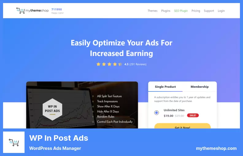 WP In Post Ads Plugin - WordPress Ads Manager
