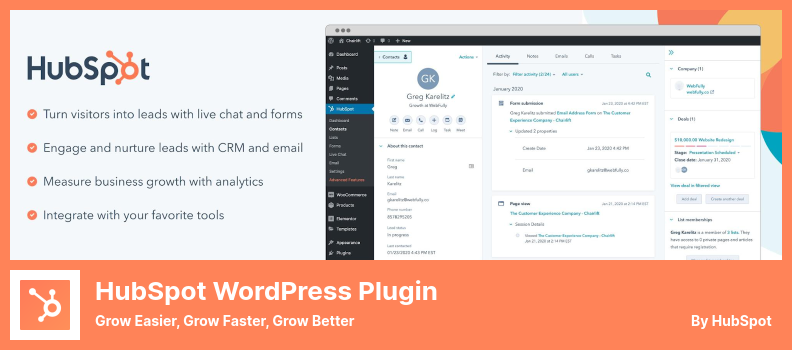 HubSpot Plugin - Grow Easier, Grow Faster, Grow Better
