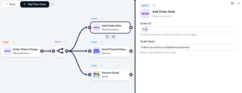 Auftragskennzeichnung und Follow-up-Workflows in Bit Flows