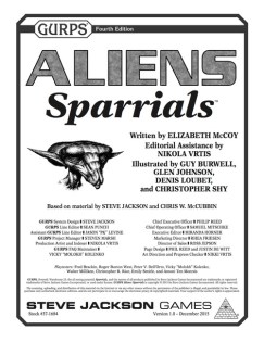 Title page of GURPS Aliens: Sparrials