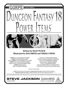 Cover of GURPS Dungeon Fantasy 18 - Power Items