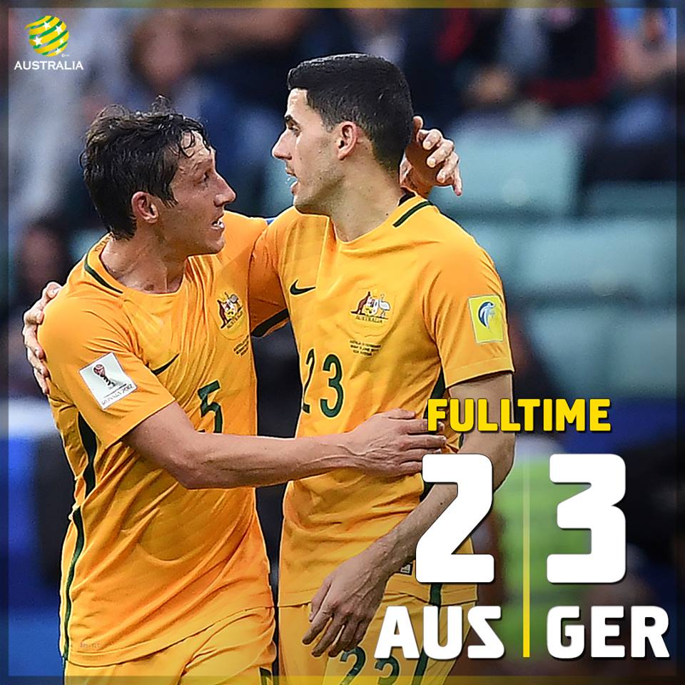 Better second half from the Socceroos, but its not enough as Germany claim a 3-2 win