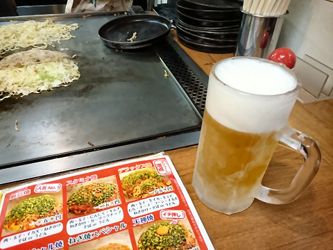 生ビール@広島焼厳島