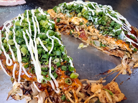 広島焼断面@広島焼厳島