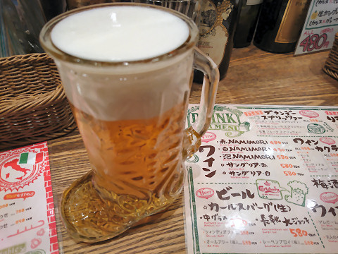 カールスバーグ・長靴大ジョッキ@ナガグツミート