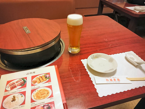 生ビール(スードラ)@紅爐餐廳 (ホンルーサンテン)