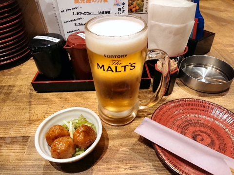 とりあえず生ビール@燈火