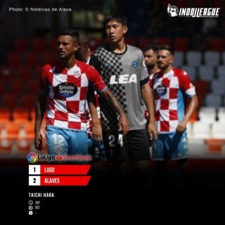 Taichi Hara scored his first goal for Deportivo Alaves in the Spanish second