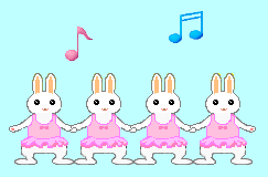 うさぎのダンス動画イラスト