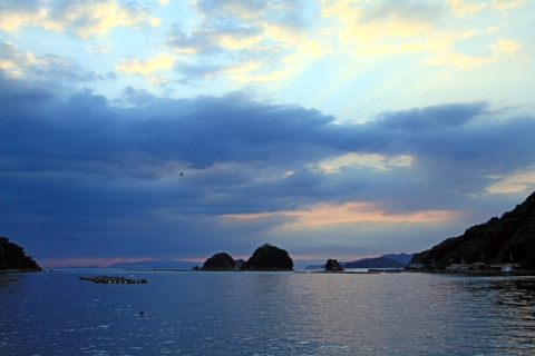 小高島夕景 石応