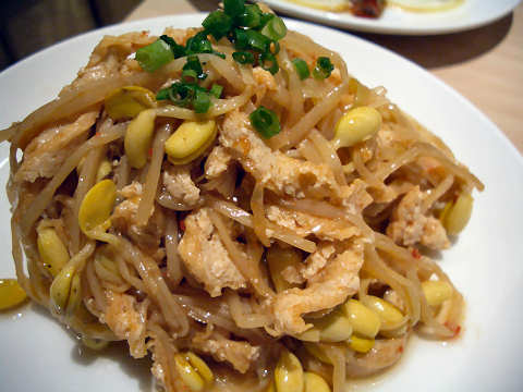 豆もやしのピリ辛和え@鼎泰豊