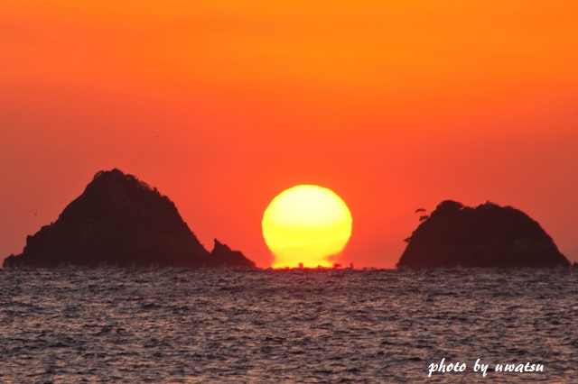 三ッ畑田島夕日 (2)