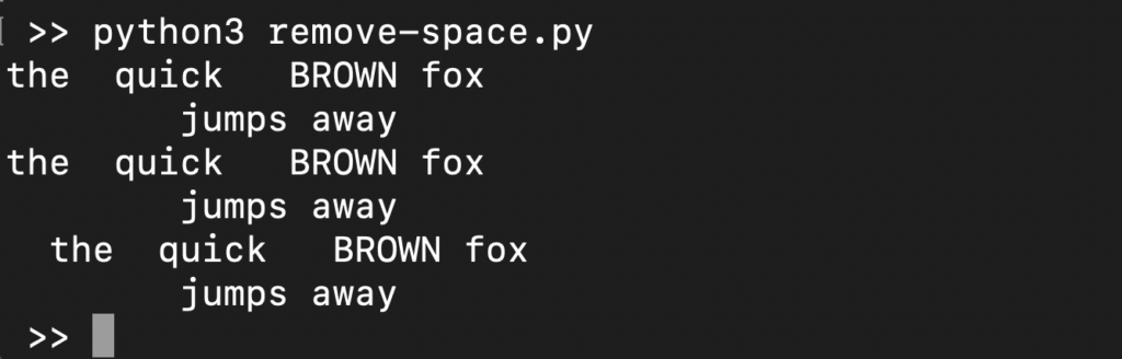 running different ways of using strip script