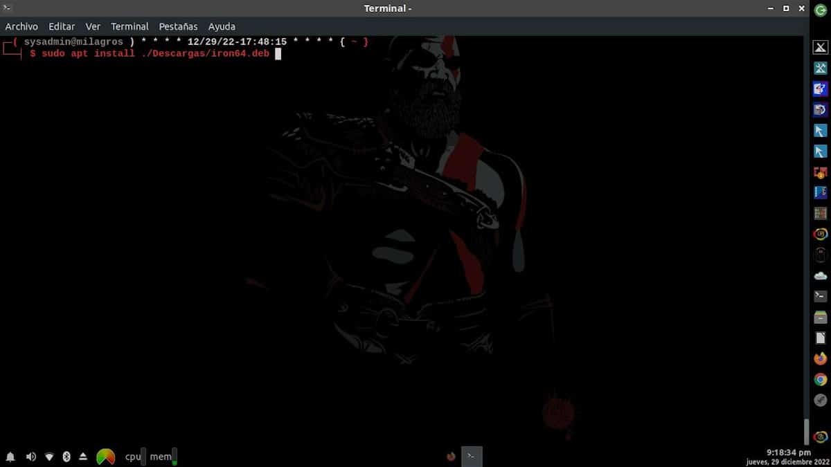 SRWare Iron: Instalacja na GNU/Linux - Krok 2
