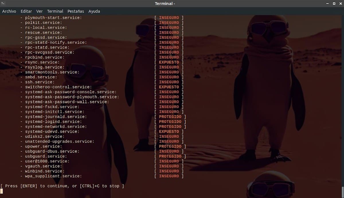 Lynis - Informacioni i nisjes - Pamja e ekranit 5