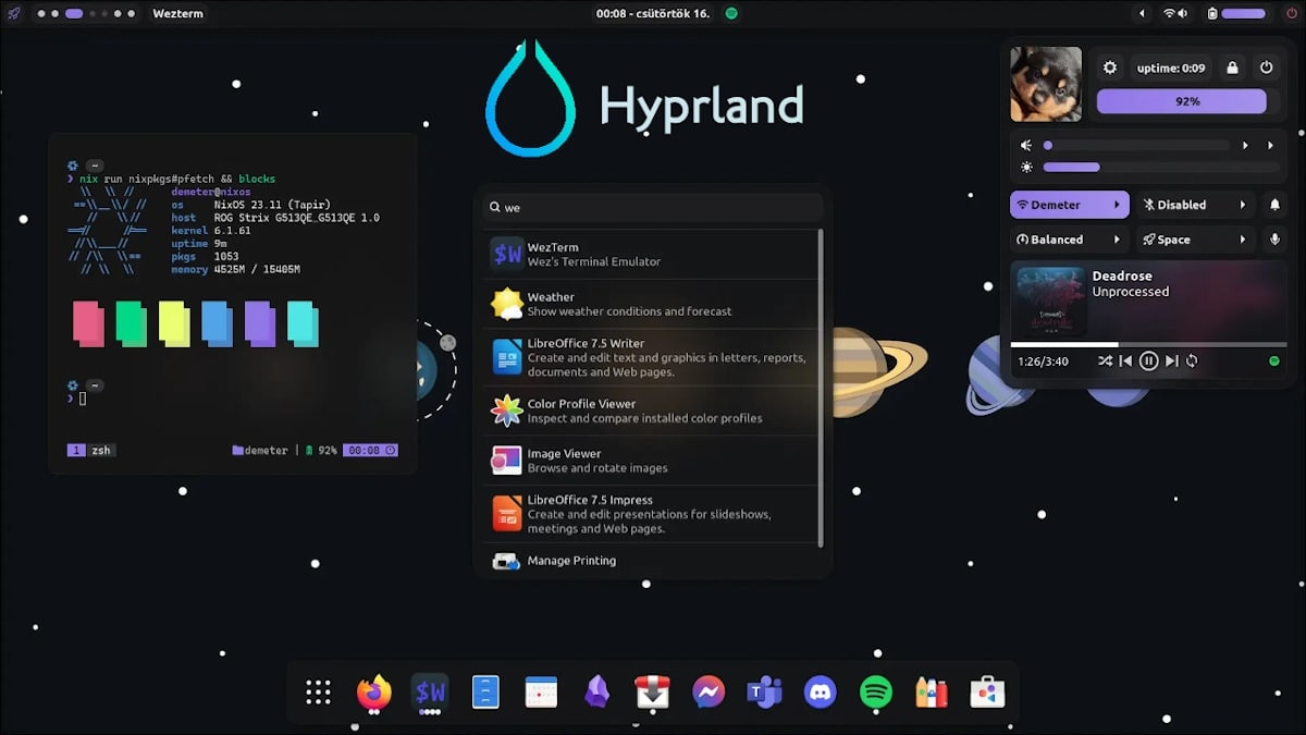 Hyprland: Nowy dynamiczny menedżer okien kafelkowych dla Waylanda