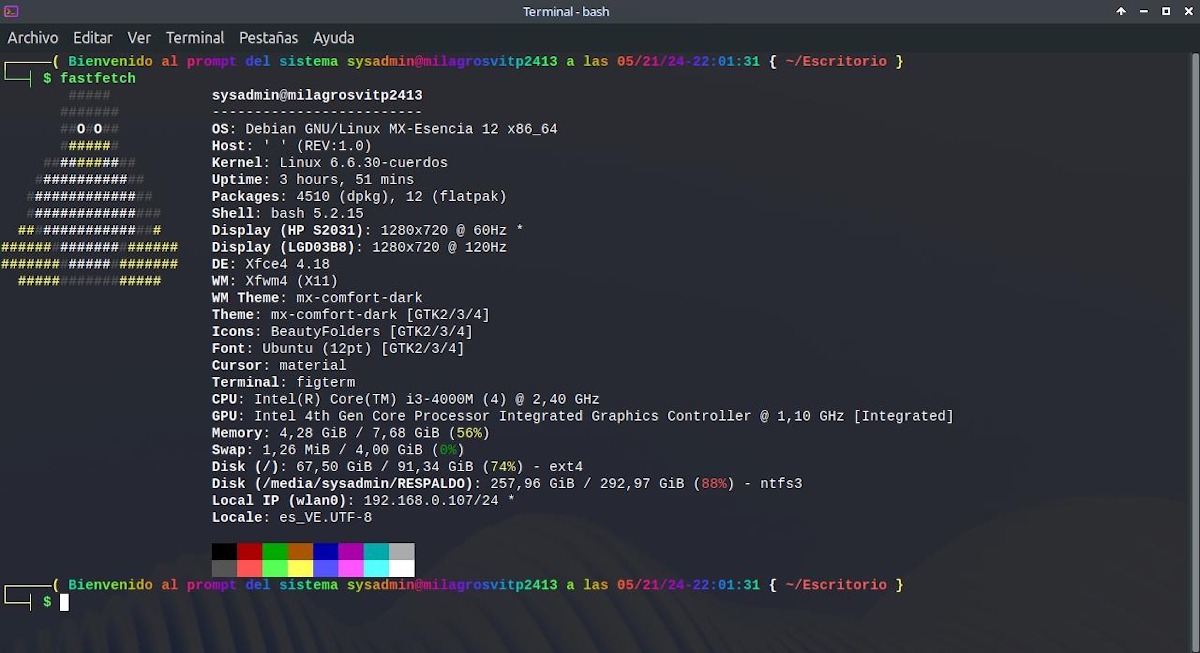 Fastfetch-zelfstudie: standaarduitvoering