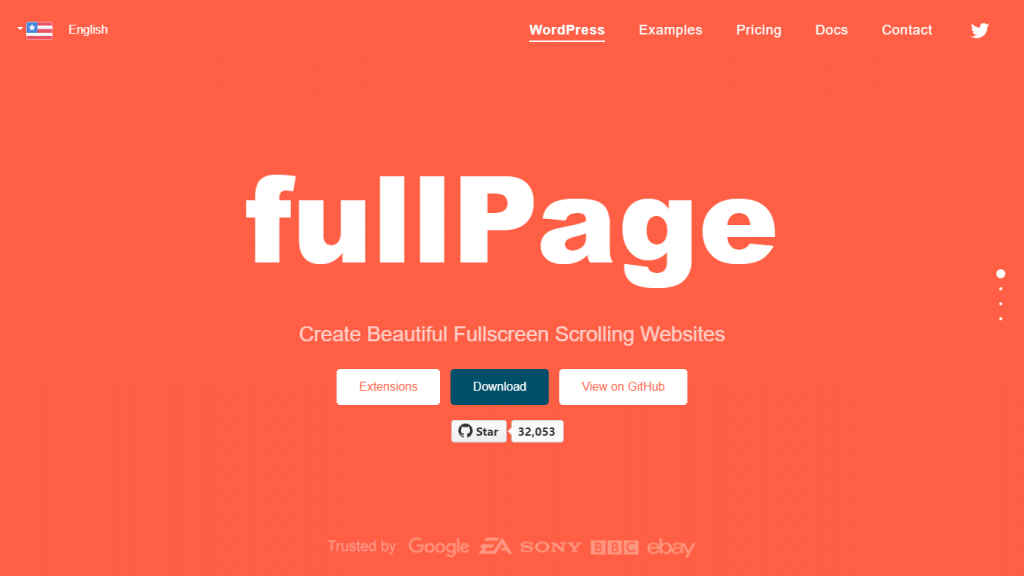 fullPage js