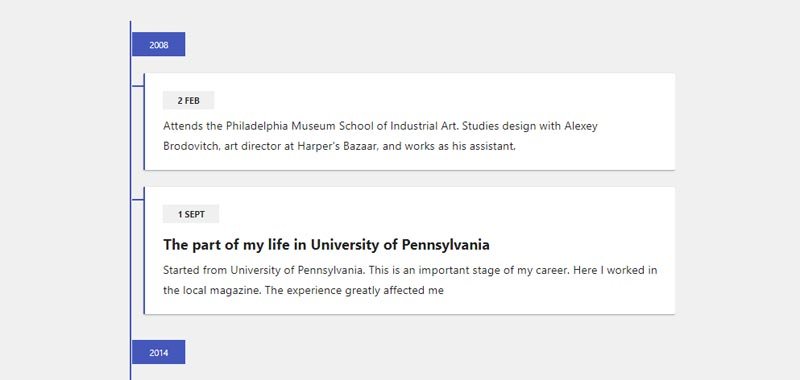 Timeline with Custom Properties