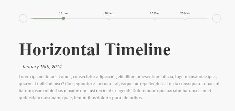 Horizontal Timeline