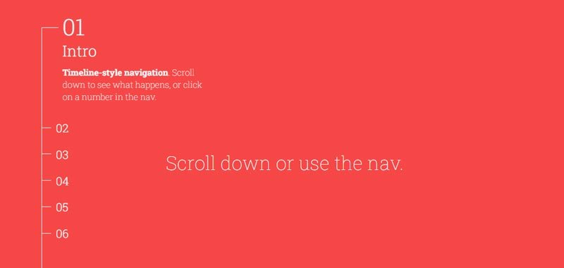 Timeline Style Navigation