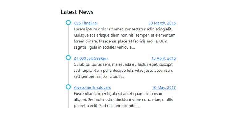 Timeline using Bootstrap