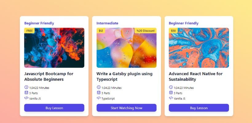 Post Card Course Online Responsive