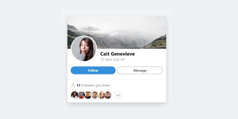 Tailwindcss profile card