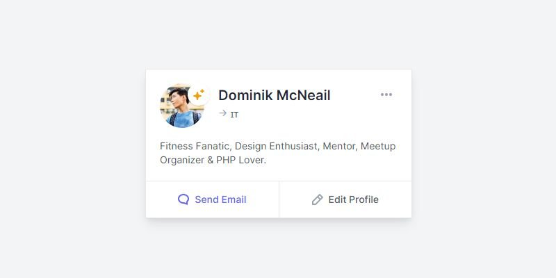 Team Member card - Tailwind CSS