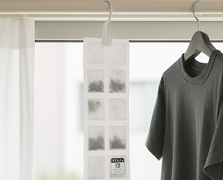 ダイソーのくり返し使える除湿シートを部屋干しすると2時間くらいかかる