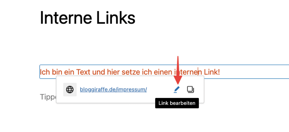 internen-link-wordpress-bearbeiten