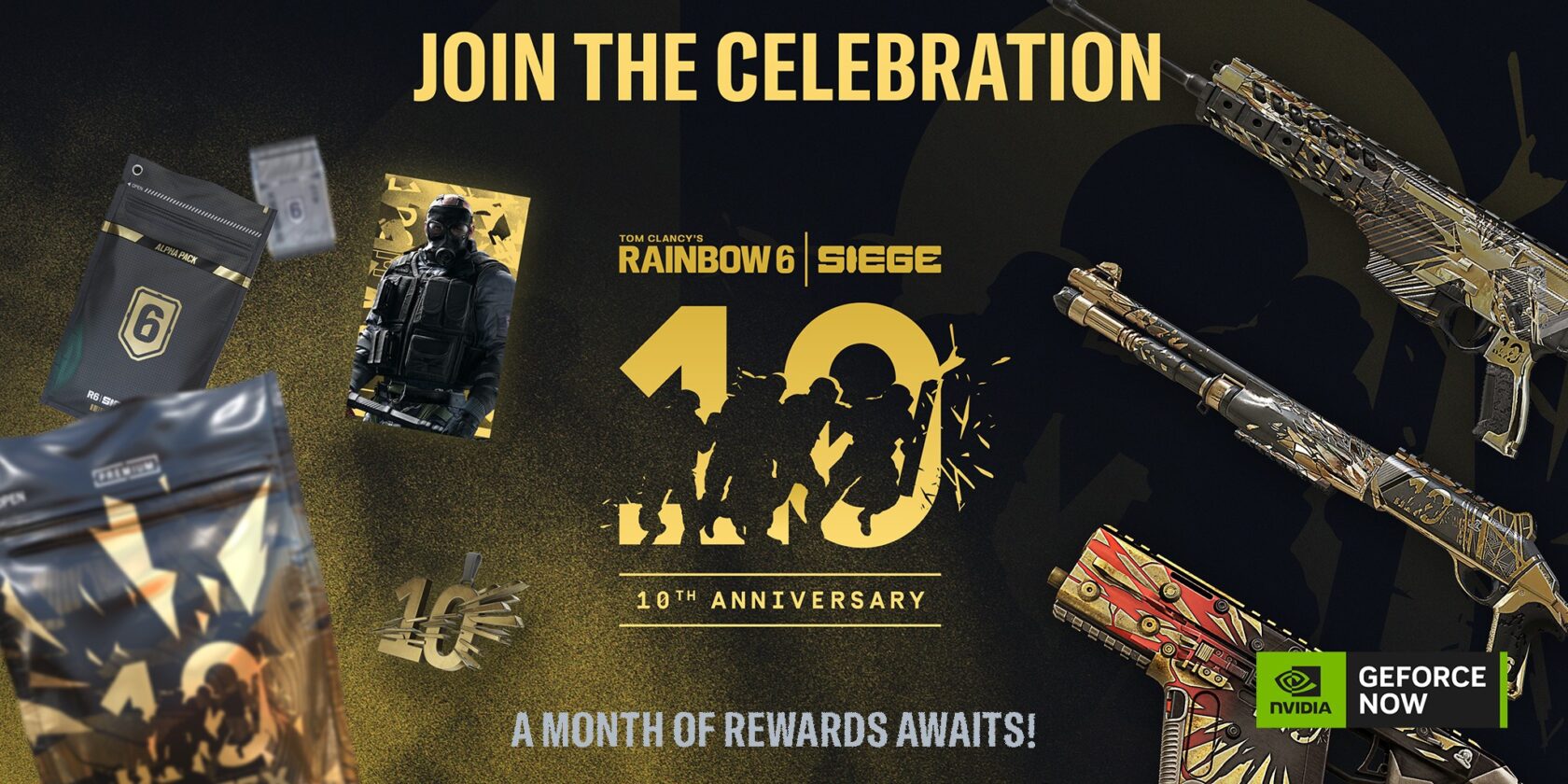 Rainbow 6 siege 10 year celebration on GeForce NOW