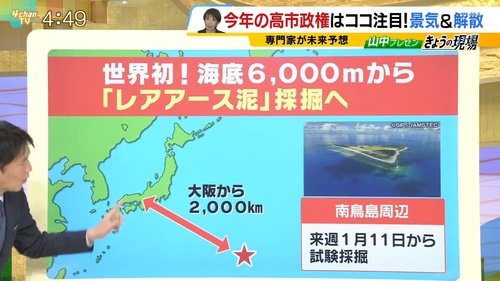 日本、一気にレアアース大国へ!!