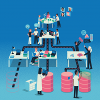 An image showing the collaborative process of building an assurance case. It is a participatory process which requires stakeholder engagement as well as co-designing by project team members.