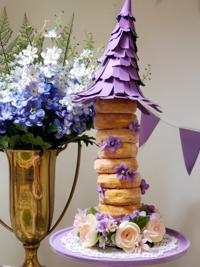 rapunzel birthday donut tower