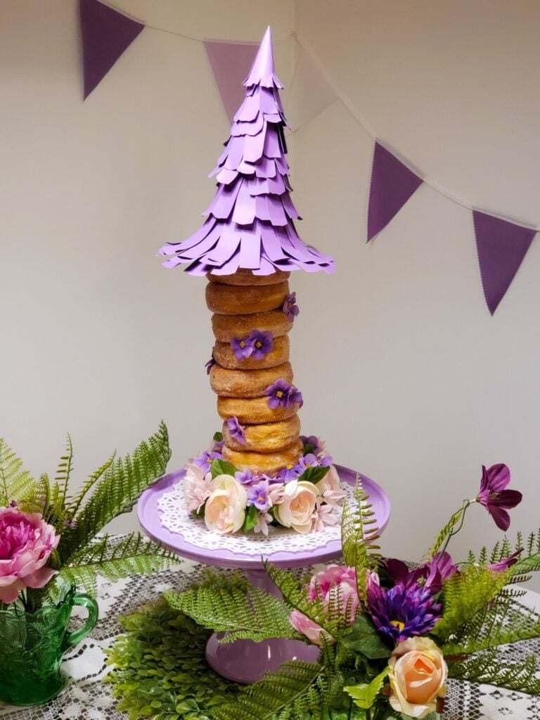 rapunzel birthday donut tower