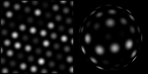2D+3D sampling of Simplex PolkaDot Noise 2D+3D sampling of Simplex PolkaDot Noise