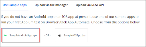 Use Sample Apps for Appium Tests with Java Use Sample Apps for Appium Tests with Java