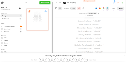 Approve Changes on Percy Approve Changes on Percy