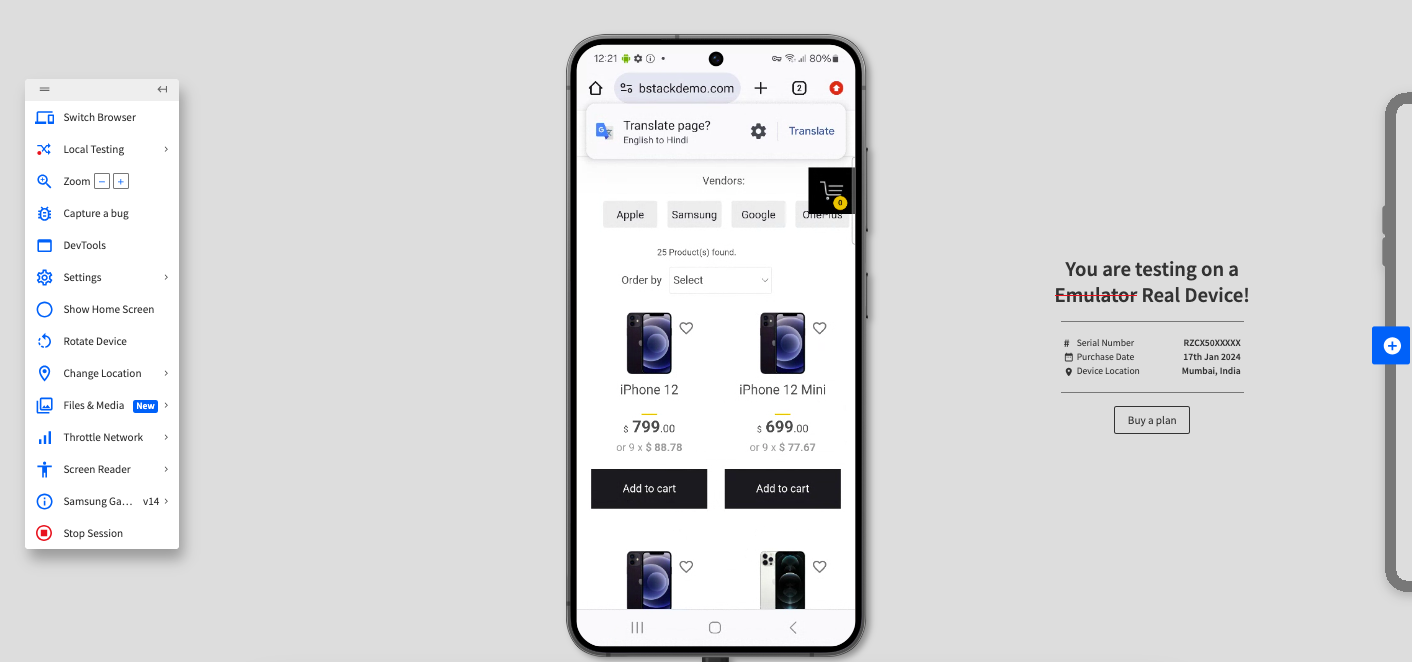 Test on different screen resolutions on real Android Mobile device Test on different screen resolutions on real Android Mobile device