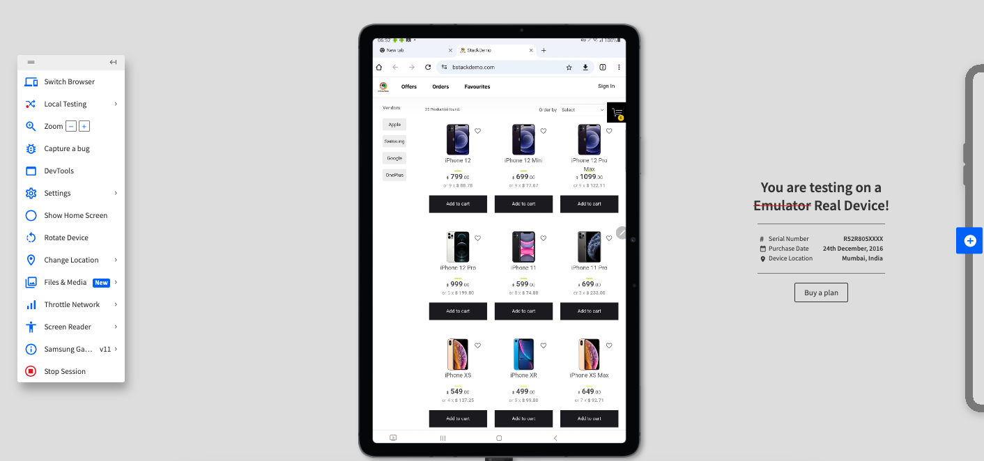 Test on different screen resolutions on real Android Tablet device Test on different screen resolutions on real Android Tablet device